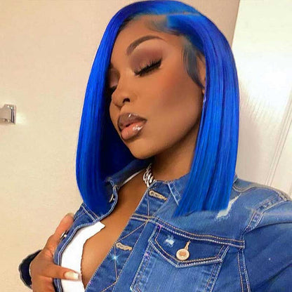 BLUE LOVERS BOB LACE WIG