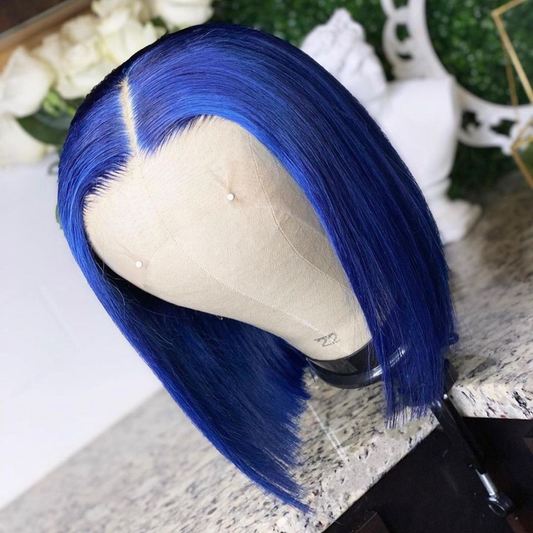 BLUE LOVERS BOB LACE WIG